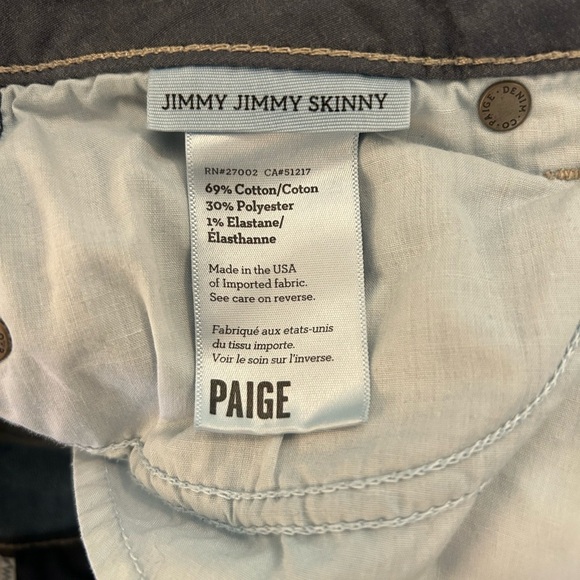 Paige Jimmy Jimmy Skinny jeans 27x30 - Picture 6 of 8